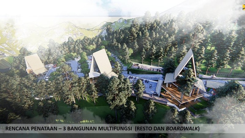 Sebagai upaya mendukung pengembangan Kawasan Strategis Pariwisata Nasional (KSPN) Bromo-Tengger-Semeru di Provinsi Jawa Timur, Kementerian Pekerjaan Umum dan Perumahan Rakyat (PUPR) merencanakan pembangunan Terminal Wisata Seruni Point yang terintegrasi dengan jembatan gantung kaca. (Biro Pers Kementerian PUPR)