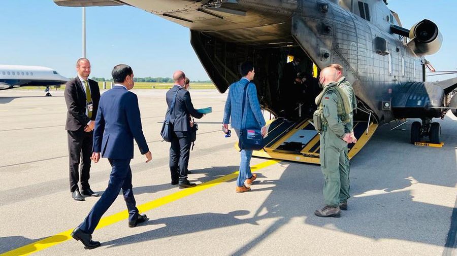 Hari kedua kunjungan kerjanya di Munich, Jerman, 27 Juni 2022, Presiden Joko Widodo akan menghadiri Konferensi Tingkat Tinggi (KTT) G7 ke-48 yang digelar di Schloss Elmau, Pegunungan Alpen Bavaria, Jerman. (Dok: Biro Pers Sekretariat Presiden)