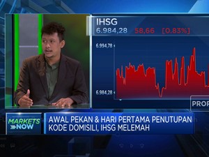 Hari Pertama Penutupan Kode Domisili, IHSG Sesi I Melemah