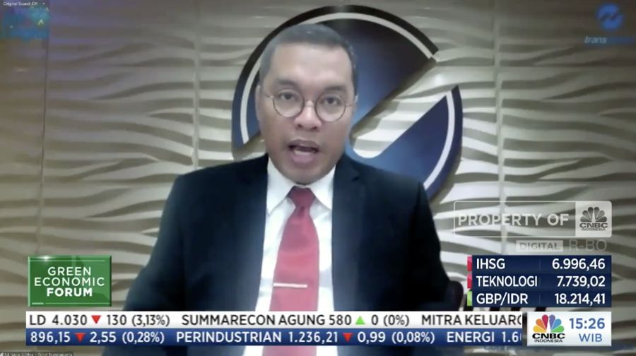 Direktur Utama PT Transportasi Jakarta M Yana Aditya (Tangkapan layar CNBC Indonesia TV)