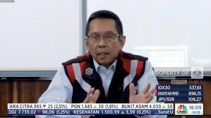 Direktur Utama PT Waskita Karya (Persero) Tbk Destiawan Soewardjono (Tangkapan layar CNBC Indonesia TV)