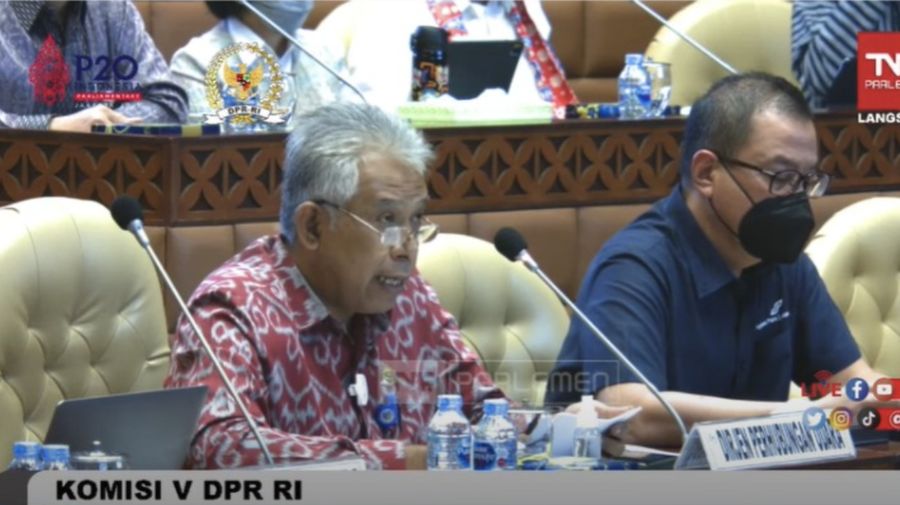 Komisi V DPR RI Rapat Dengar Pendapat dengan Dirjen Perhubungan Udara Kementerian Perhubungan RI. (Tangkapan layar yotube)