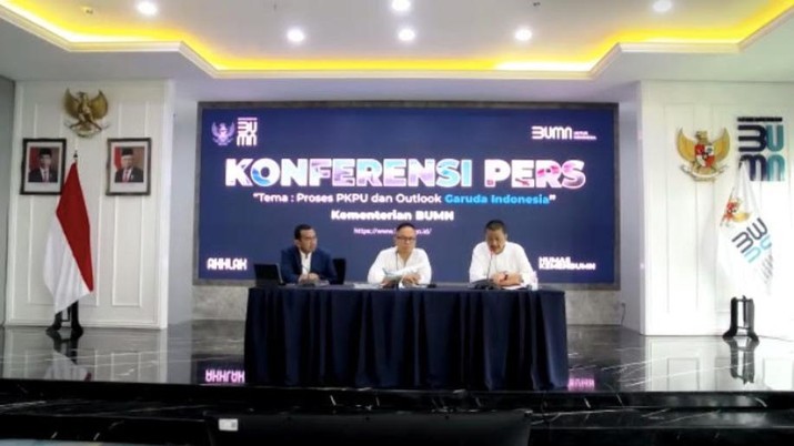 Konfrensi Pers PKPU Garuda Indonesia. Ist