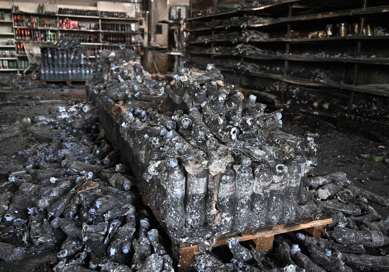 Mal Ukraina hangus dirudal Rusia. (AFP via Getty Images/GENYA SAVILOV)