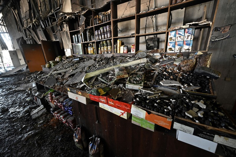 Mal Ukraina hangus dirudal Rusia. (AFP via Getty Images/GENYA SAVILOV)