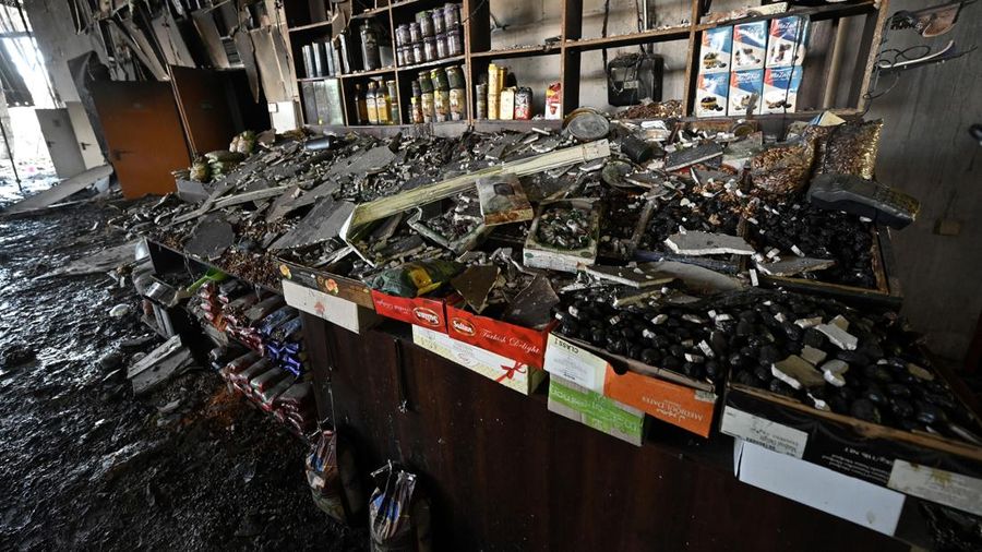 Mal Ukraina hangus dirudal Rusia. (AFP via Getty Images/GENYA SAVILOV)