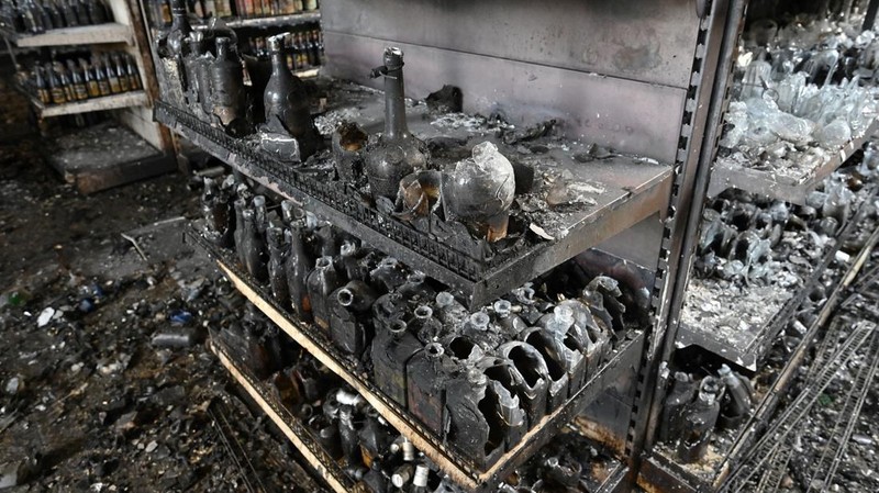 Mal Ukraina hangus dirudal Rusia. (AFP via Getty Images/GENYA SAVILOV)