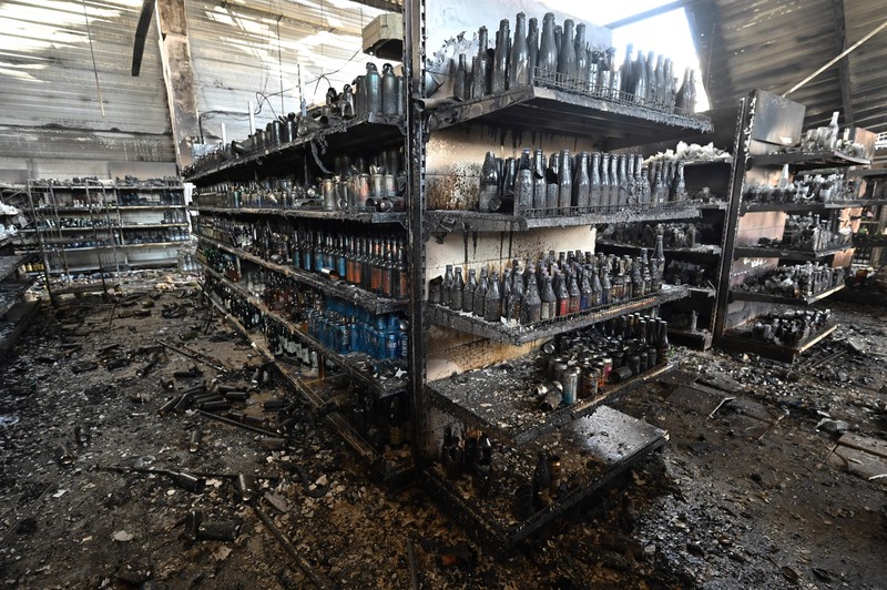 Mal Ukraina hangus dirudal Rusia. (AFP via Getty Images/GENYA SAVILOV)