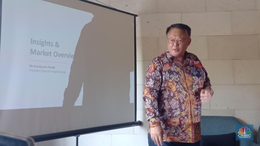 Presiden Direktur Argon Group, Krestijanto Pandji, memberikan pemaparan pada Kamis (30/6/2022).