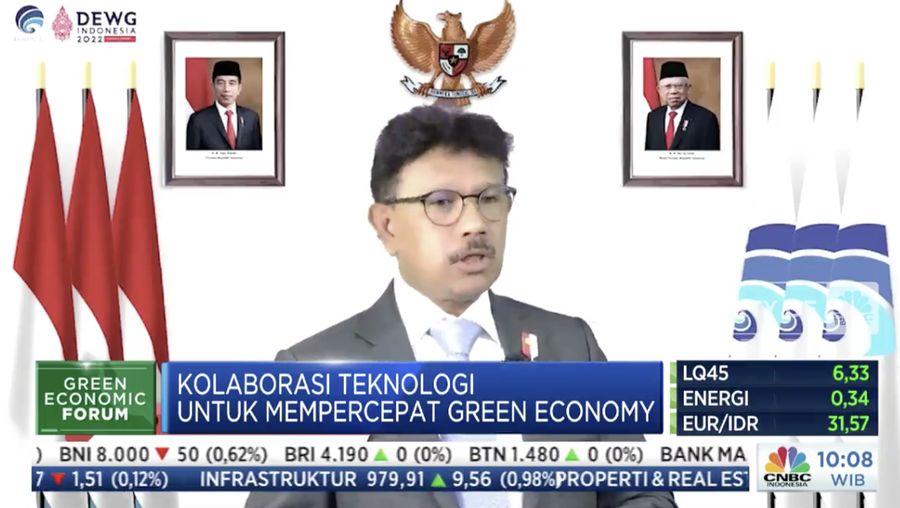 Menteri Komunikasi dan Informatika Johnny G Plate (Tangkapan Layar CNBC Indonesia TV)