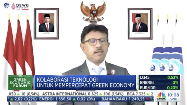 Menteri Komunikasi dan Informatika Johnny G Plate (Tangkapan Layar CNBC Indonesia TV)