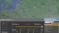 Jokowi Terbang ke Rusia Hindari Langit Ukraina di Flightradar24