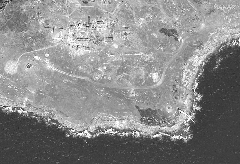 Pulau ular Ukraina. (via REUTERS/UKRAINE OPERATIONAL COMMAND SOUT)