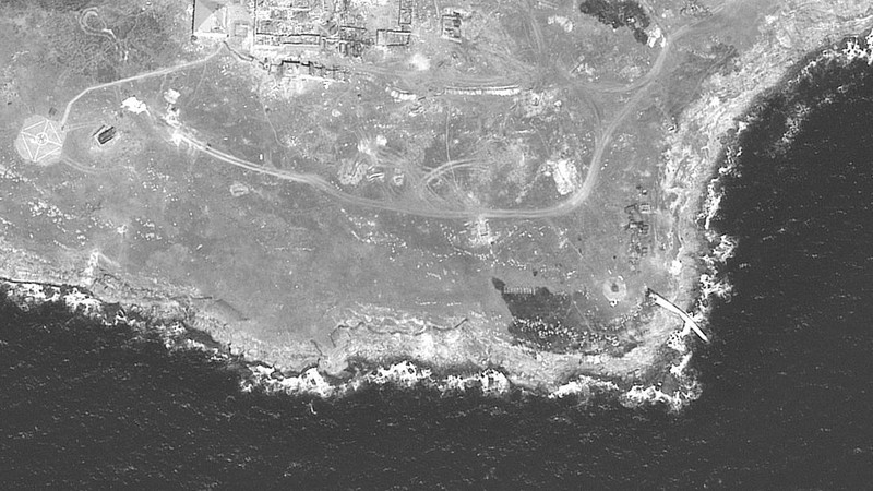 Pulau ular Ukraina. (via REUTERS/UKRAINE OPERATIONAL COMMAND SOUT)