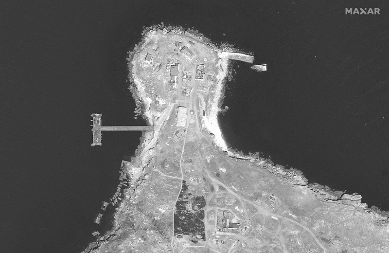 Pulau ular Ukraina. (via REUTERS/UKRAINE OPERATIONAL COMMAND SOUT)