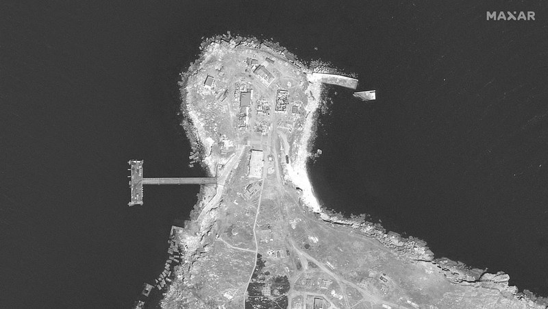 Pulau ular Ukraina. (via REUTERS/UKRAINE OPERATIONAL COMMAND SOUT)