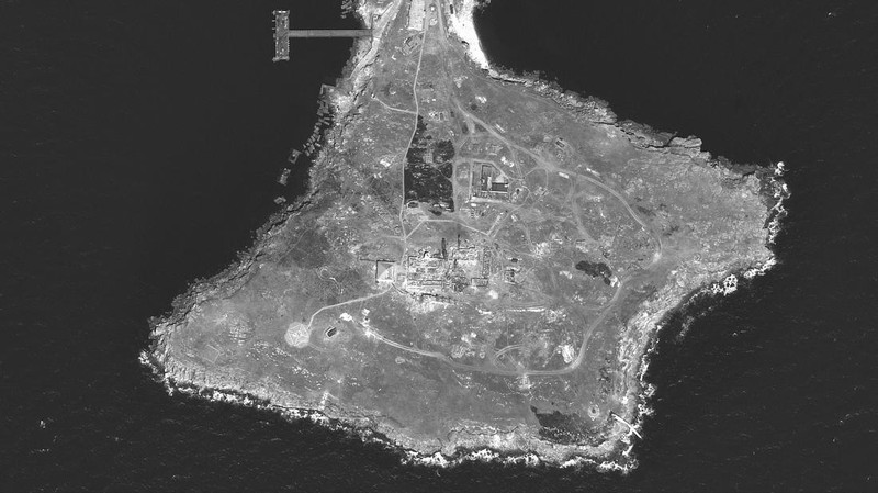 Pulau ular Ukraina. (via REUTERS/UKRAINE OPERATIONAL COMMAND SOUT)