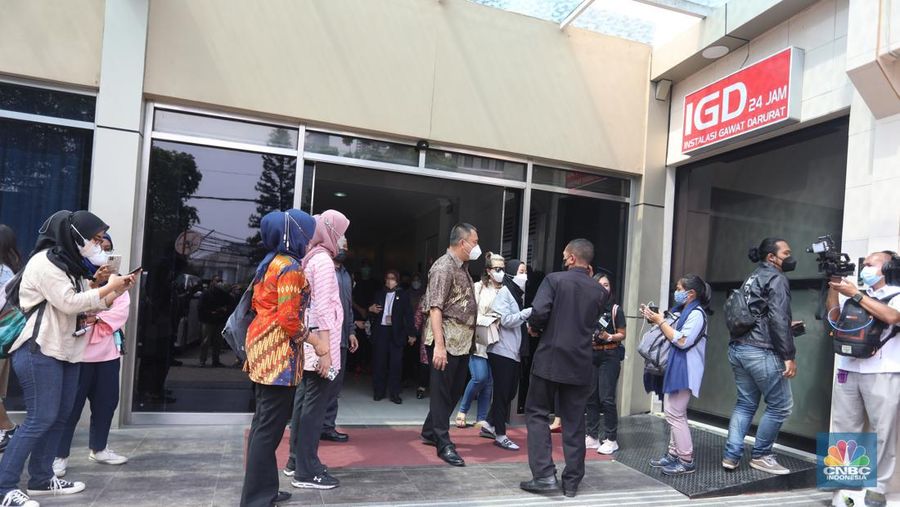 Menteri Pendayagunaan Aparatur Negara dan Reformasi Birokrasi Tjahjo Kumolo meninggal di RS Abdi Waluyo, Jakarta, Jumat (1/7/2022) pukul 11.10 WIB. (CNBC Indonesia/Andrean Kristianto)
