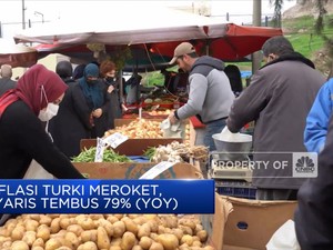 Inflasi Turki Meroket, Nyaris Tembus 79% (yoy)