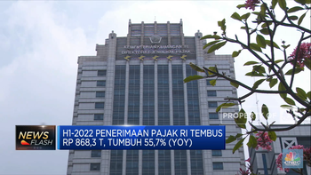 Top! Penerimaan Pajak RI H1-2022Tembus Rp 868,3 Triliun