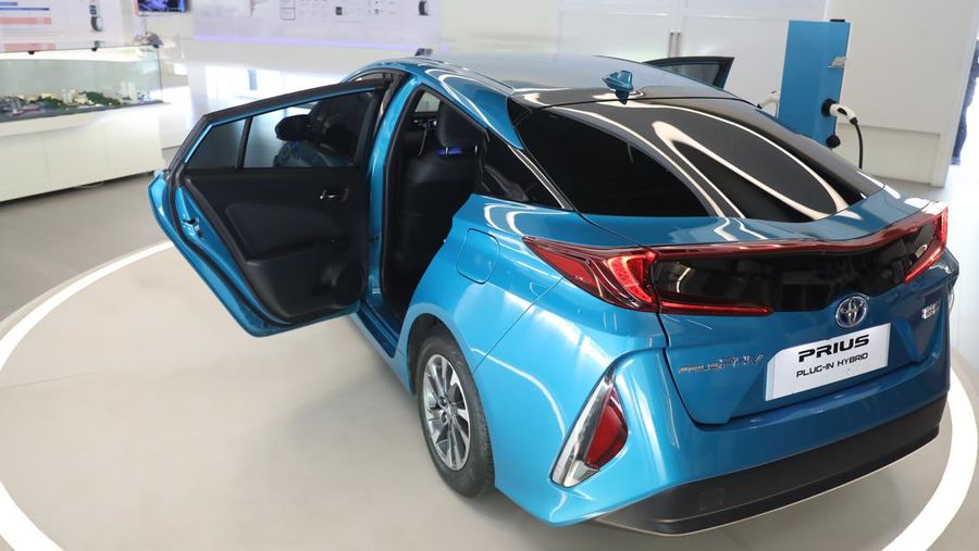 xEV Center” yang merupakan fasilitas pembelajaran dan pengembangan kapabilitas elektrifikasi serta energi hijau milik PT Toyota Motor Manufacturing Indonesia (TMMIN). (CNBC Indonesia/Muhammad Sabki)
