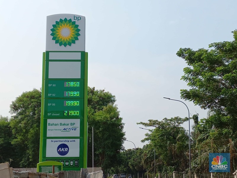 SPBU British Petroleum (BP) SPBU British Petroleum (BP). (CNBC Indonesia/ Muhammad Sabki)