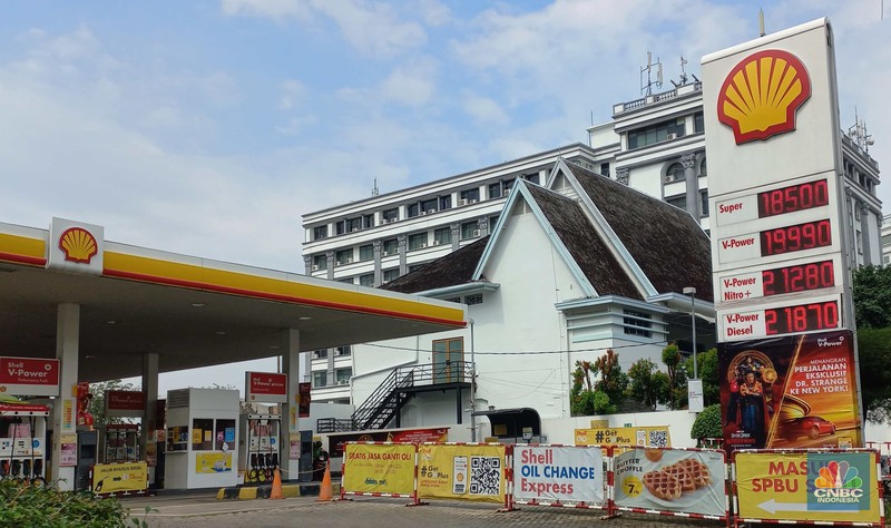 SPBU British Petroleum (BP). (CNBC Indonesia/ Muhammad Sabki)