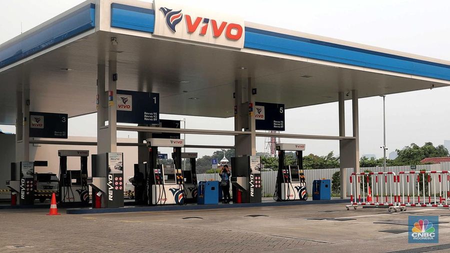 SPBU VIVO. (CNBC Indonesia/ Muhammad Sabki)