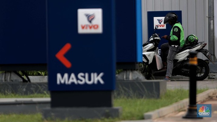 SPBU VIVO SPBU VIVO. (CNBC Indonesia/ Muhammad Sabki)