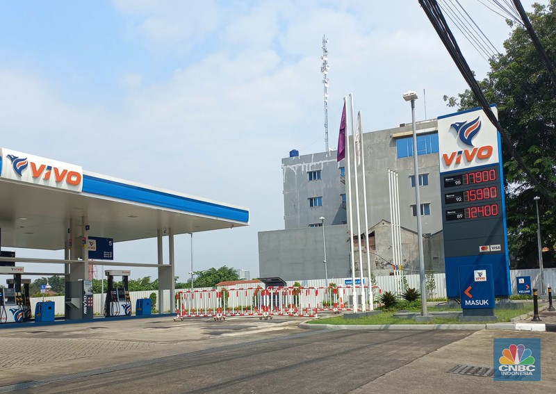 SPBU British Petroleum (BP). (CNBC Indonesia/ Muhammad Sabki)