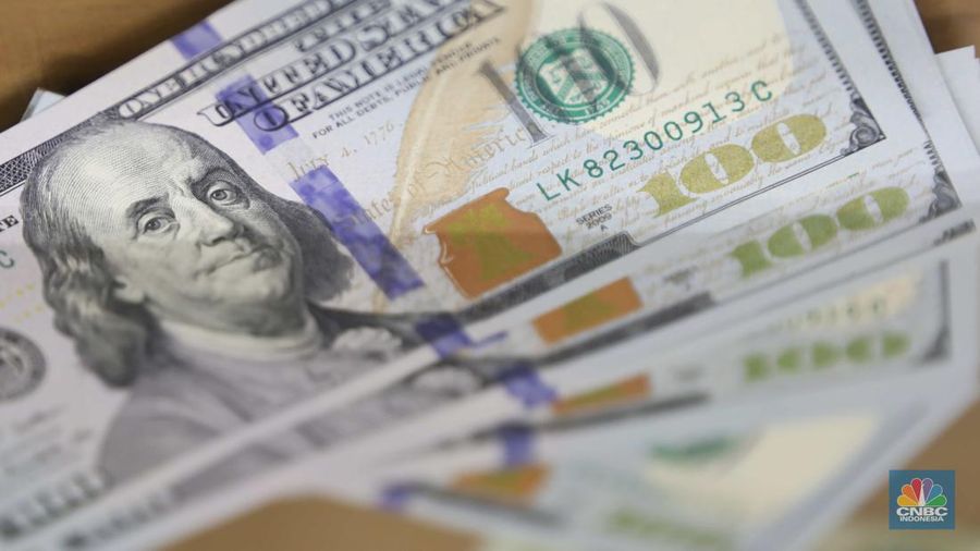 Ilustrasi dolar Amerika Serikat (USD). (վ/ Muhammad Sabki)