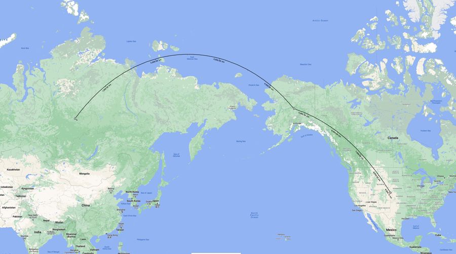 Peta Rusia - Alaska- AS (Google Map)