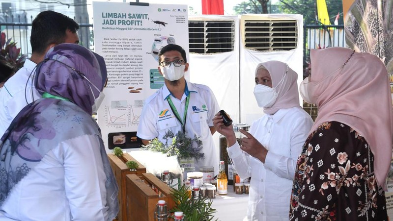 Presiden Joko Widodo meninjau proses penelitian minyak makan merah di Pusat Penelitian Kelapa Sawit (PPKS), Kampung Baru, Medan, Kamis (7/7/2022). (Foto: Kris - Biro Pers Sekretariat Presiden)