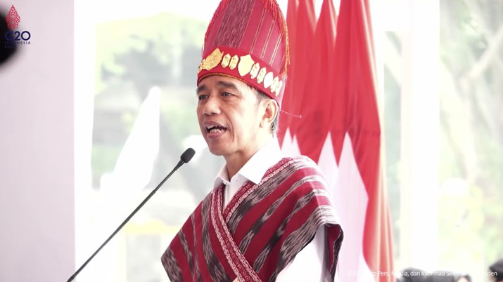 Sambutan Presiden Joko Widodo dalam Acara Puncak Peringatan Hari Keluarga Nasional Ke-29 Tahun 2022, Medan, 7 Juli 2022. (Tangkapan Layar. Sekretariatb Presiden)