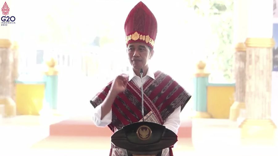 Sambutan Presiden Joko Widodo dalam Acara Puncak Peringatan Hari Keluarga Nasional Ke-29 Tahun 2022, Medan, 7 Juli 2022. (Tangkapan Layar. Sekretariatb Presiden)