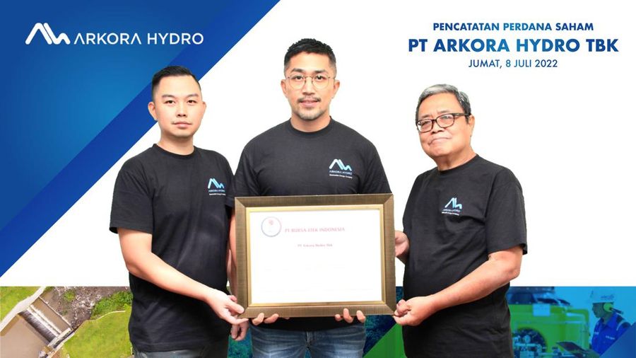Pencatatan Perdana Saham PT Arkora Hydro Tbk (ARKO). (ist).