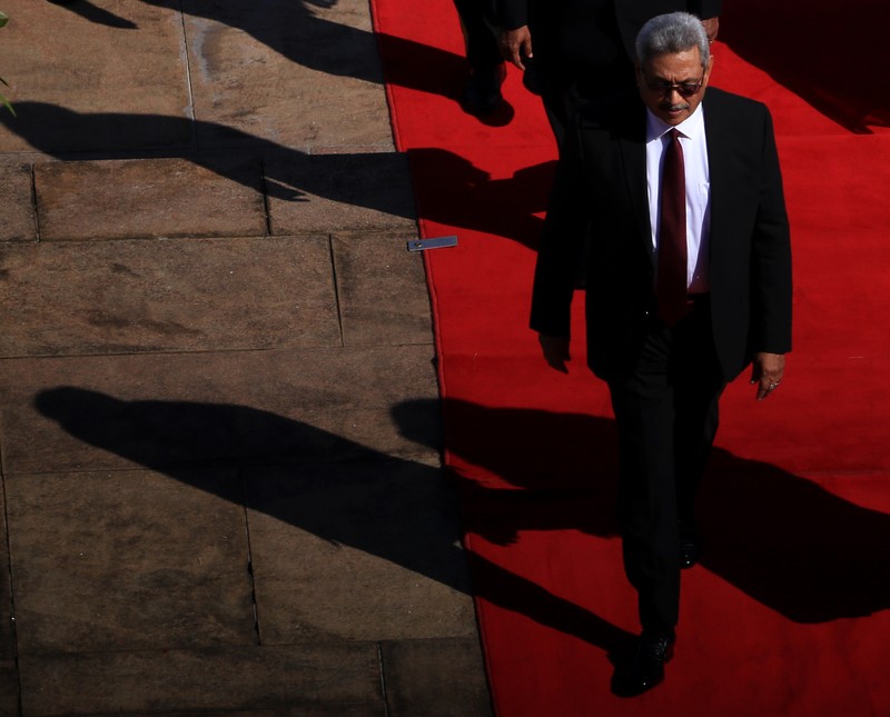 1191439961 Sri Lankan President Gotabaya Rajapaksa attends ceremonial inauguration of fourth session of the Eighth Parliament at the Parliament complex, Colombo, Sri Lanka. Friday, 3 January 2020.
(Photo by Tharaka Basnayaka/NurPhoto via Getty Images)