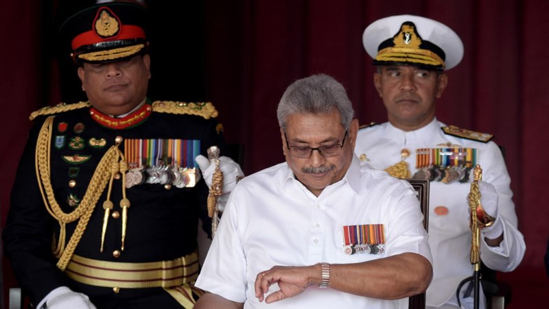 Sri Lankan President Gotabaya Rajapaksa attends  ceremonial inauguration  of fourth session of the Eighth Parliament at the Parliament complex, Colombo, Sri Lanka. Friday, 3 January  2020.

 (Photo by Tharaka Basnayaka/NurPhoto via Getty Images)