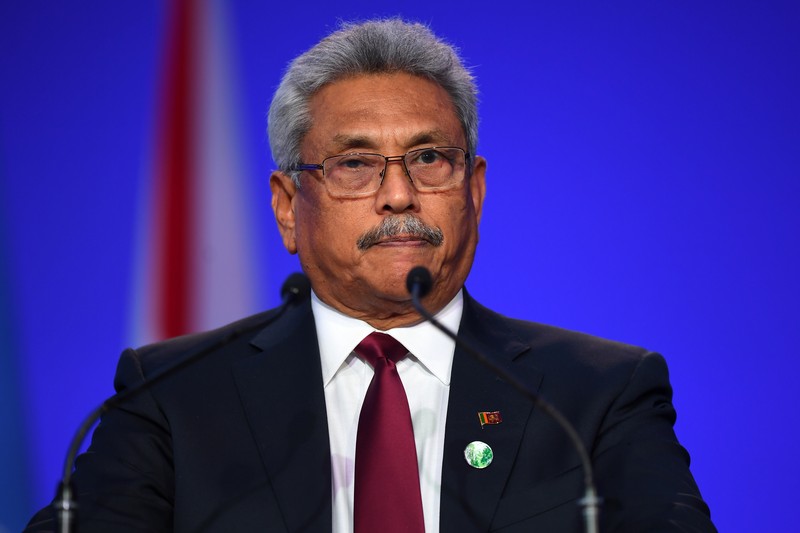 Sri Lankan President Gotabaya Rajapaksa attends  ceremonial inauguration  of fourth session of the Eighth Parliament at the Parliament complex, Colombo, Sri Lanka. Friday, 3 January  2020.

 (Photo by Tharaka Basnayaka/NurPhoto via Getty Images)