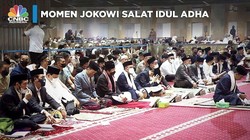 Momen Jokowi Salat Idul Adha