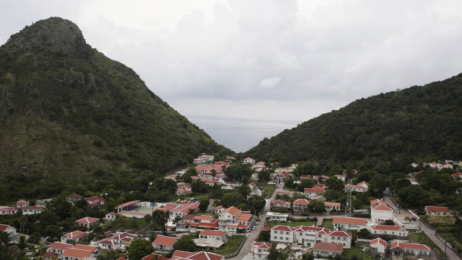 This May 6, 2012 image shows a view of The Bottom, which is the capital of the mountainous island of Saba. The Caribbean island is a Dutch municipality and is popular with divers. (AP Photo/Brian Witte)