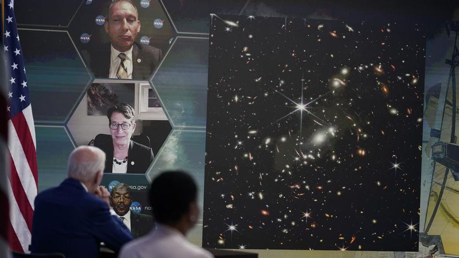 The first full-color image from NASA's James Webb Space Telescope, a revolutionary apparatus designed to peer through the cosmos to the dawn of the universe, shows the galaxy cluster SMACS 0723, known as Webb’s First Deep Field, in a composite made from images at different wavelengths  taken with a Near-Infrared Camera and released July 11, 2022.     NASA, ESA, CSA, STScI, Webb ERO Production Team/Handout via REUTERS THIS IMAGE HAS BEEN SUPPLIED BY A THIRD PARTY.     TPX IMAGES OF THE DAY