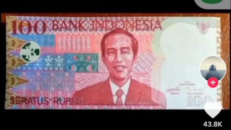 Viral Mata Uang Bergambar Jokowi (Tangkapan Layar video Viral)