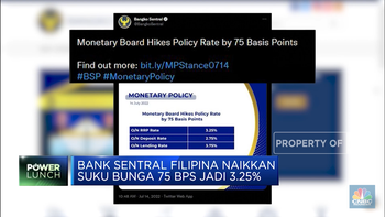 Bank Sentral Filipina Kejutkan Pasar, Kerek Suku Bunga 75 Bps