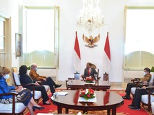 Detik-detik Bos Bank Dunia Sowan Jokowi di Istana Merdeka