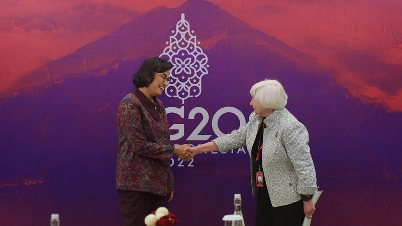 Menkeu RI Sri Mulyani, Menkeu AS Janet Yellen, Direktur Pelaksana IMF Kristalina Ivanova (Dok.Kemenkeu)