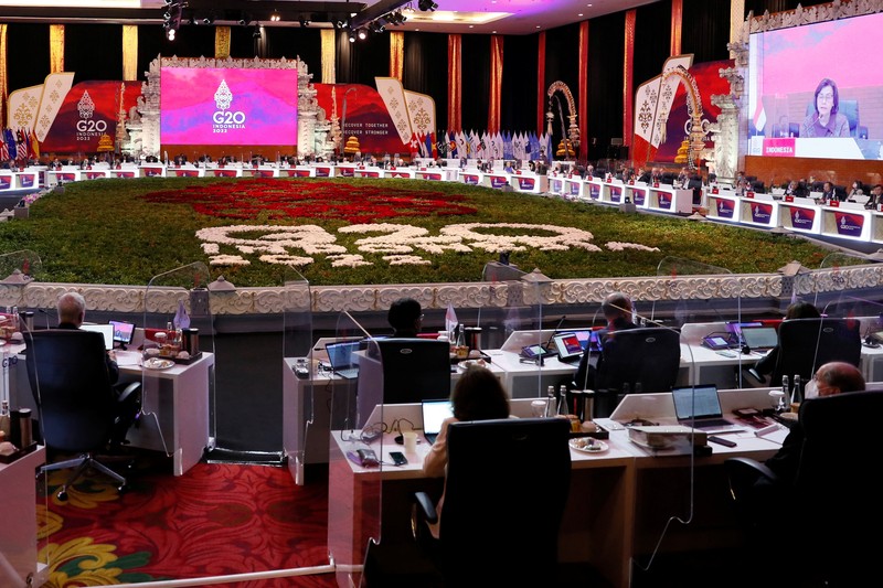 G20-INDONESIA/ G20 Finance Ministers, Central Bank Governors and head of delegates attend the G20 Finance Ministers and Central Bank Governors Meeting in Nusa Dua, Bali, Indonesia, 15 July 2022. Made Nagi/Pool via REUTERS