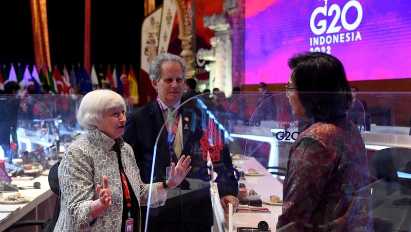 Menkeu RI Sri Mulyani, Menkeu AS Janet Yellen, Direktur Pelaksana IMF Kristalina Ivanova (Dok.Kemenkeu)