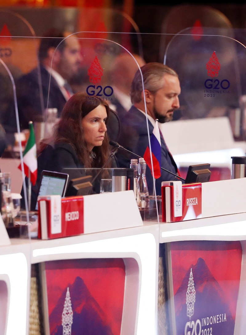G20-INDONESIA/ G20 Finance Ministers, Central Bank Governors and head of delegates attend the G20 Finance Ministers and Central Bank Governors Meeting in Nusa Dua, Bali, Indonesia, 15 July 2022. Made Nagi/Pool via REUTERS