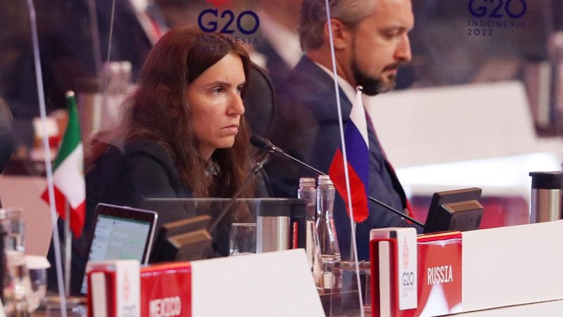 G20 Finance Ministers, Central Bank Governors and head of delegates attend the G20 Finance Ministers and Central Bank Governors Meeting in Nusa Dua, Bali, Indonesia, 15 July 2022. Made Nagi/Pool via REUTERS